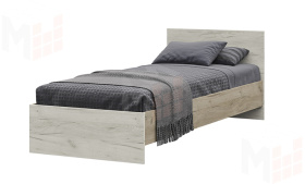 Кровать КР 554 Басса дуб крафт серый - дуб крафт белый