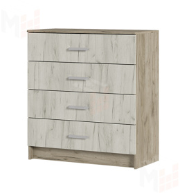 Комод Гармония КМ-601 дуб крафт белый - дуб крафт серый