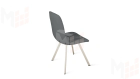 Стул Бруно (паук Т2) Бежевый муар, Кожзам Серый