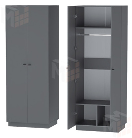 Шкаф ШК-1 Квадро Графит