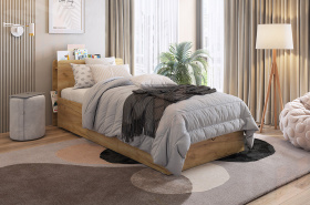 Каркас кровати Юниор 90х200 см дуб крафт золотой