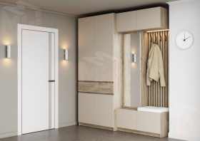 Прихожая Бостон со шкафом ШК-001 (ЛДСП Кашемир)