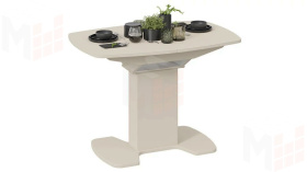 Стол обеденный Портофино - СМ(ТД)-105.01.11(1) Бежевое, Стекло бежевое матовое LUX