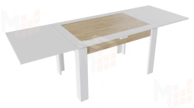 Стол раздвижной Хьюстон Тип 4  Белый, Дуб Крафт золотой
