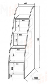 Двухъярусная кровать Фанки Кидз-16 + лестница-комод 13/8СВ