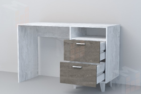 Стол Письменный СТ-3 на ножках Эго Бетон Светлый/Камень Темный