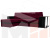 Угловой диван Атланта М левый угол (Бордовый\Черный)