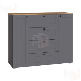 Комод Остин 16.221 серый графит