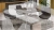 Стол обеденный раздвижной Лиссабон Тип 1 Белый муар, Ателье темный