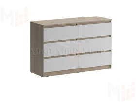 Комод Челси сонома/белый глянец