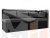 Кухонный диван Метро с углом справа (Серый\Черный)