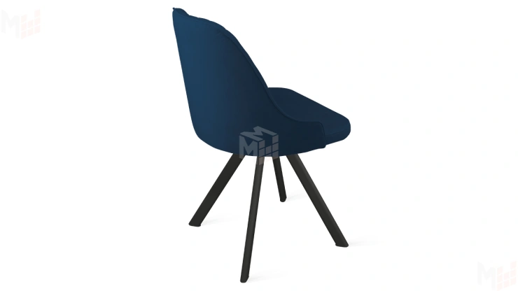 Стул Гранд К2 Черный муар, Велюр Confetti Blue