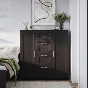 Тумба Сириус 2 двери и 4 ящика 117*123 Венге