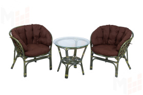 Комплект Багама дуэт с полными коричневыми подушками