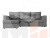 Угловой диван Атланта Лайт Б/С левый угол (Серый)
