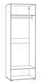 Шкаф Остин   13.224 серый графит