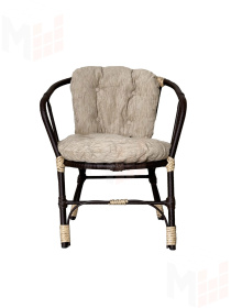 Комплект Багама с диваном и простыми бежевыми подушками (полиротанг)