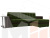 Угловой диван Атланта М правый угол (Зеленый\Коричневый)