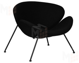 Кресло дизайнерское DOBRIN EMILY (черный ткань AF9, черное основание)