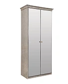 Шкаф Патрисия 2-дверный с зеркалом крем корень глянец