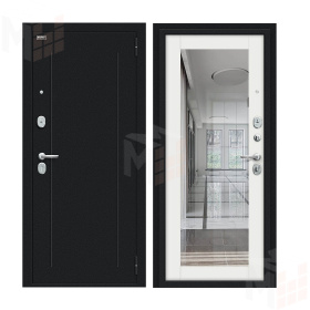 Входная металлическая дверь Флэш с зеркалом Off-white