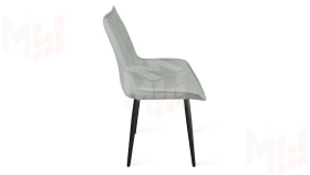 Стул Фэнди К1С  Черный муар, Велюр Confetti Silver