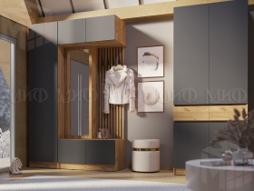 Шкаф Роджина 2-х створчатый (крафт золотой/графит)