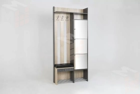 Прихожая Гретта 1 Ясень Черный/Дуб Сонома