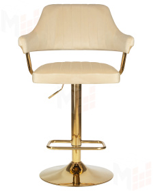 Стул барный DOBRIN CHARLY GOLD (бежевый велюр (MJ9-10))