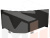 Кухонный угловой диван Кантри правый угол (Черный)