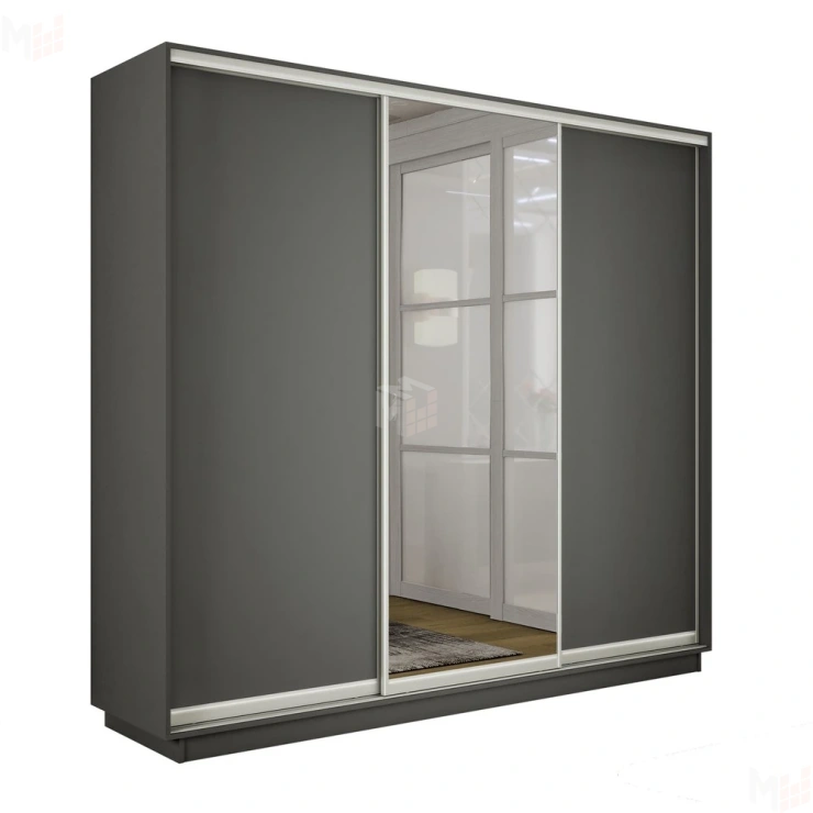 Шкаф-купе Экспресс трио 1 зеркало 1800 (Серый диамант)