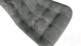 Стул BOSTON  Белый муар, Велюр V003 темно-серый