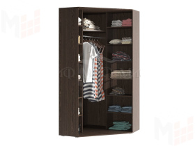 Шкаф Ким угловой универсальный (сонома/белый глянец)