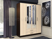 Шкаф Фиеста 4-х дверный, венге/дуб беленый