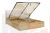 Кровать Адам с подъемным механизмом 160х200 дуб крафт золотой/белый (экокожа)