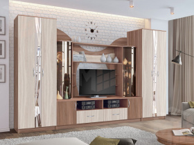 Гостиная Аллегро 5 Ясень Темный/Ясень Светлый