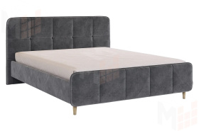 Кровать с основанием Грета 160х200 см грей алькантара
