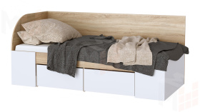 Кровать-софа КР900  Беатрис Сонома-Белый глянец