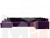 П-образный диван Майами левый угол (Фиолетовый\Черный\Черный)