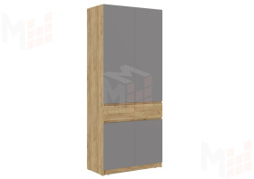 Шкаф Бостон ШК-001 (крафт золотой/серый шифер)