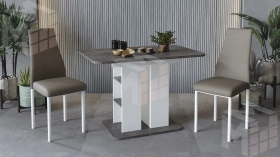 Стол раздвижной Мюнхен Тип 2 Белый Ясень, Ателье темный