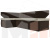 Кухонный угловой диван Омура левый угол (Корфу 02\коричневый)