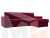 Угловой диван Траумберг правый угол (Бордовый)