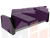 Диван прямой Ник-3 (Фиолетовый\Черный)