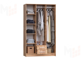 Шкаф Мартина 3-х створчатый (дуб крафт/графит)