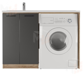 Тумба под умывальник "Космос 120" Craft с корзиной Домино