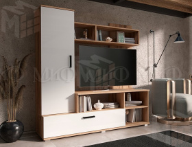 Гостиная Мини (дуб крафт/белый глянец)