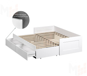 Кровать-кушетка раздвижная Сириус NEW 90*200 белая