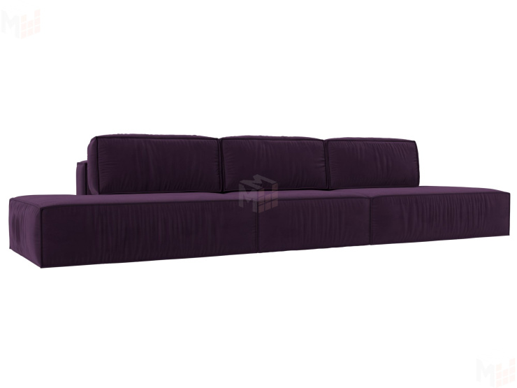 Прямой диван Прага лофт лонг (Фиолетовый)