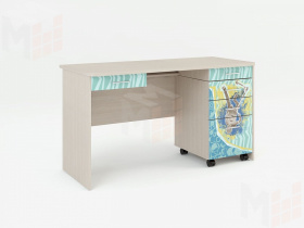 Письменный стол с тумбой ЮНА 407 + 408